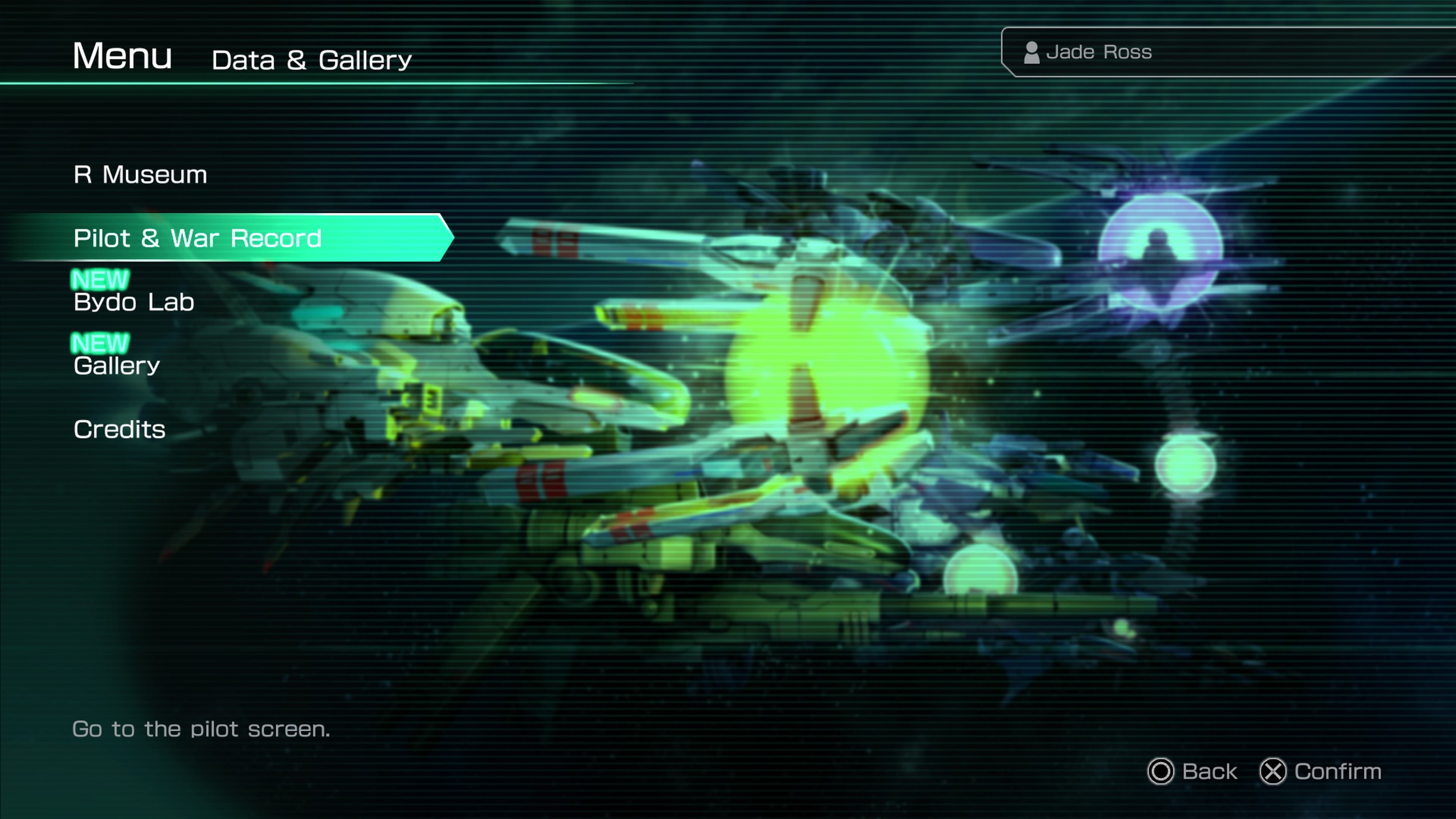 Select ”Data & Gallery” from the Menu screen 